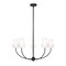 Z-Lite Shannon Chandelier, 5-Light, 32 In.W x 16.5 In.H, Matte Black/white 3040-32MB - alternate 1